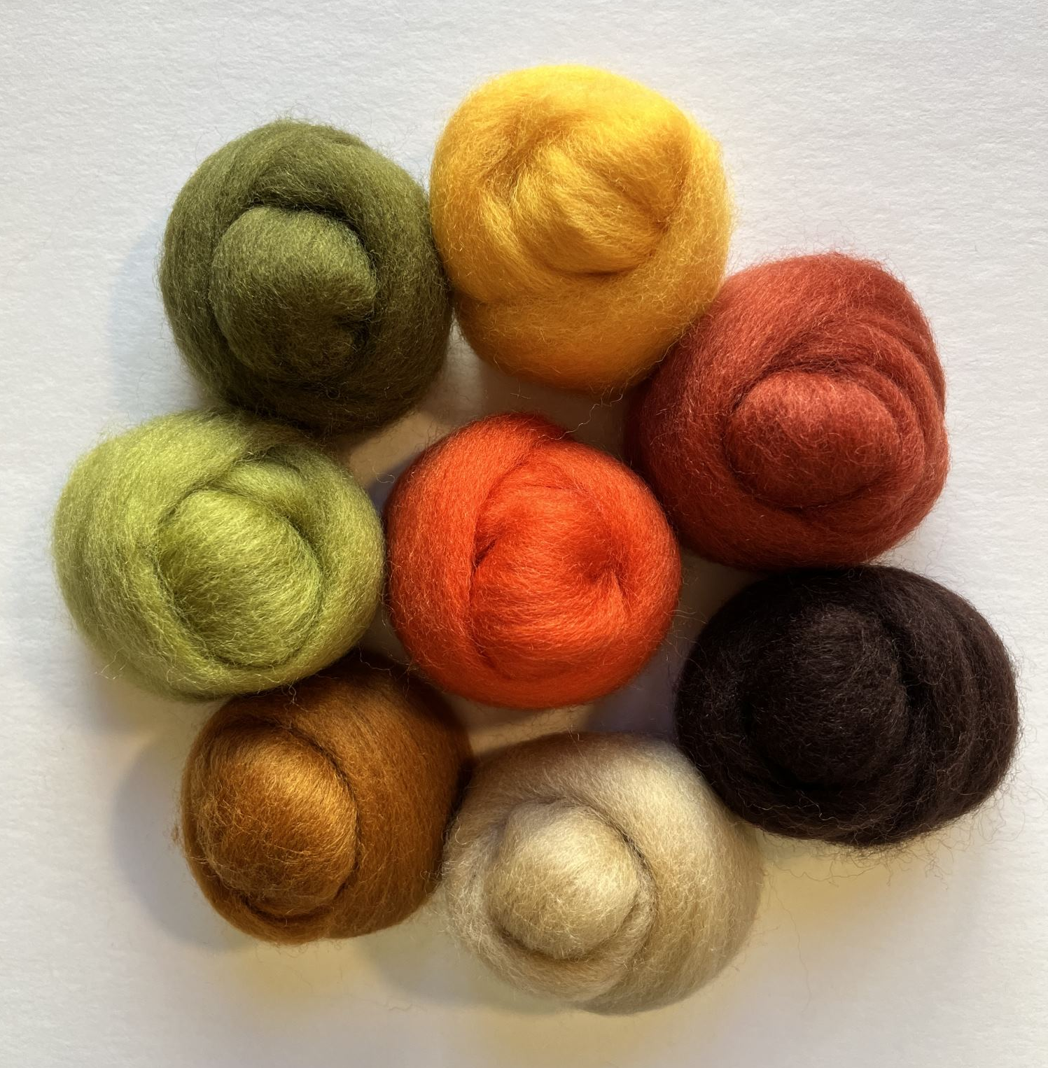 Autumn Needle Felting Wool Bundle Merino Wool for Felting Wool