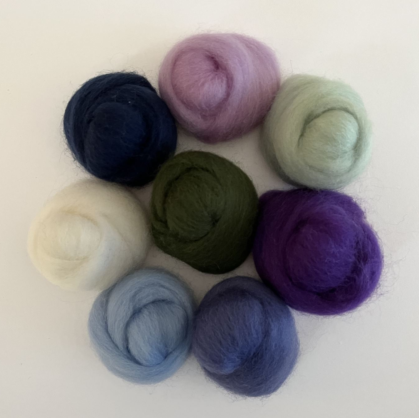 Wool Roving Assortment > Hydrangeas