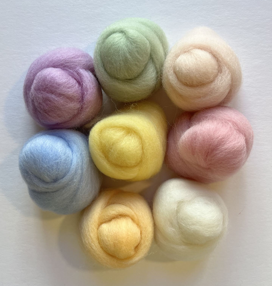 Wool Roving Assortment > Soft Pastels