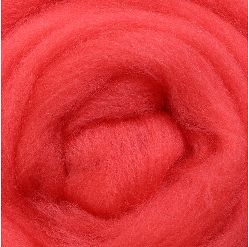 Wool Roving > Coral