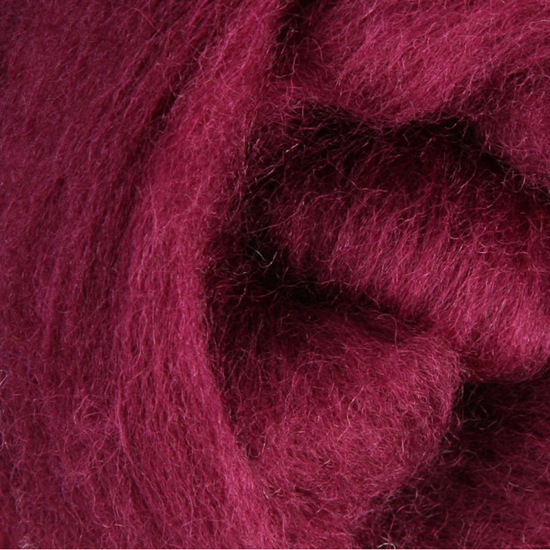 Wool Roving > Raspberry