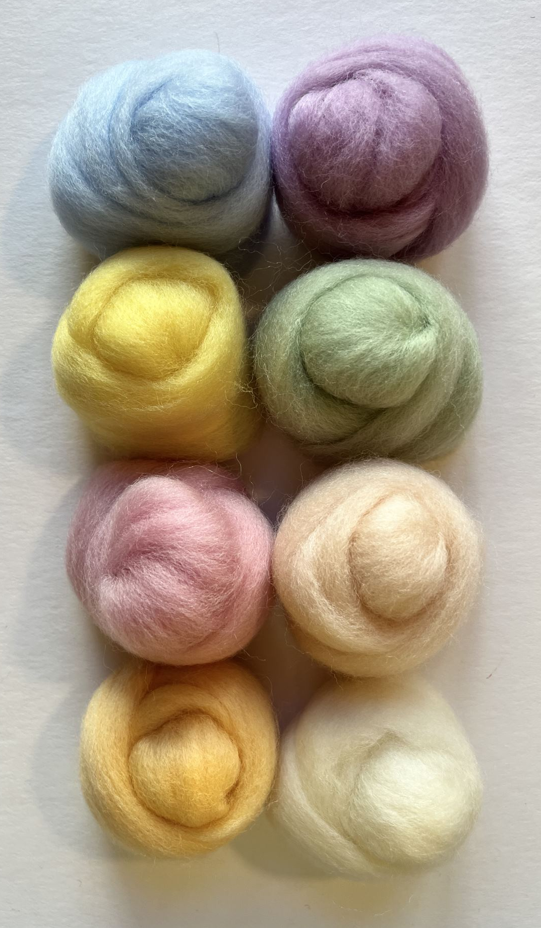 Wool Roving Assortment > Soft Pastels